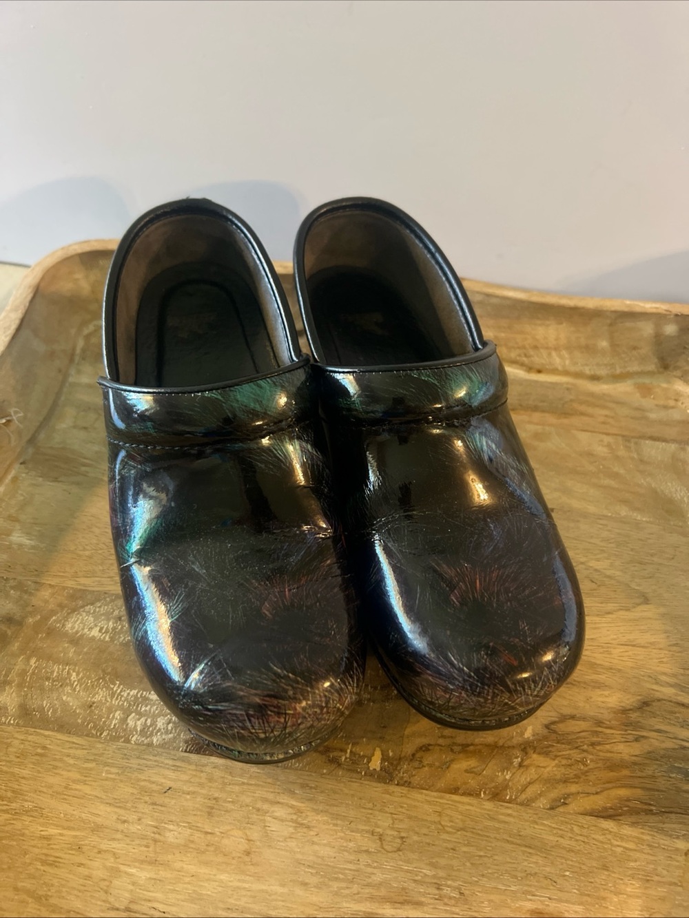 Dansko Women’s Iridescent Black Slip-On Clogs